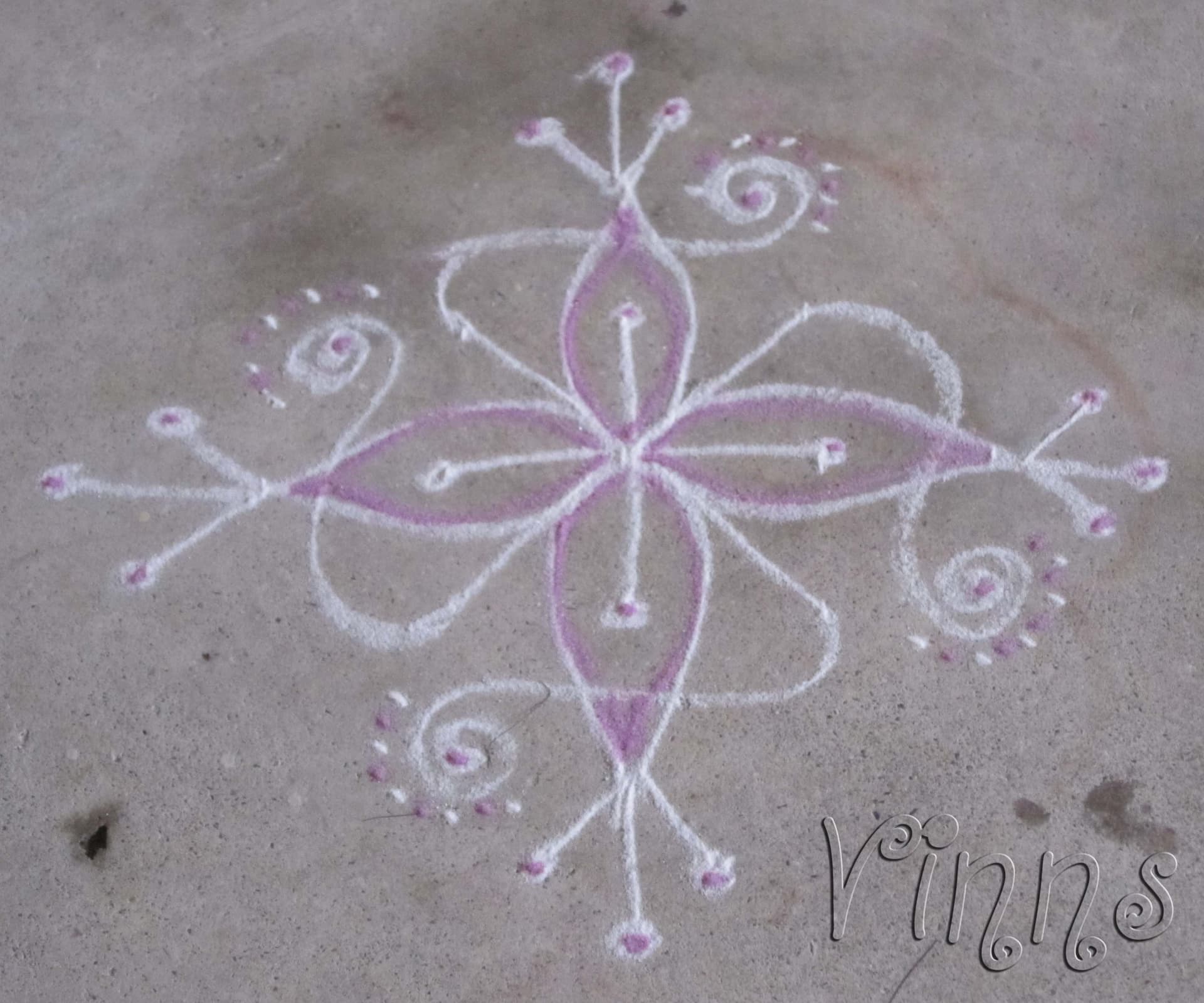 7 Dots Simple Kolam || Chukkala Muggulu || Simple Rangoli