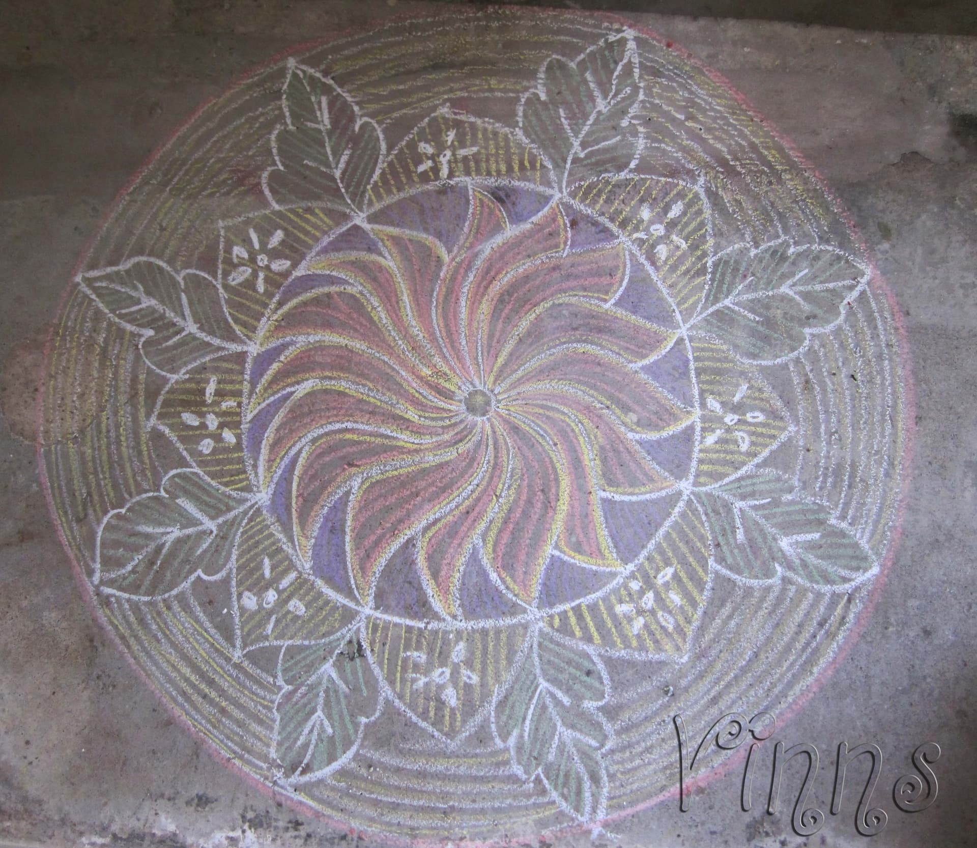 Freehand Flower Kolam