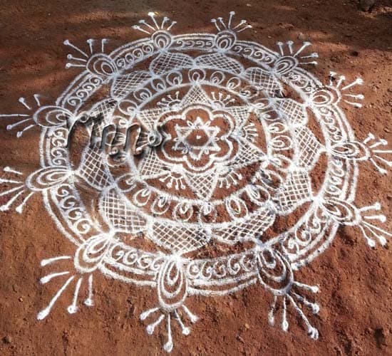 Star Rangoli - Freehand