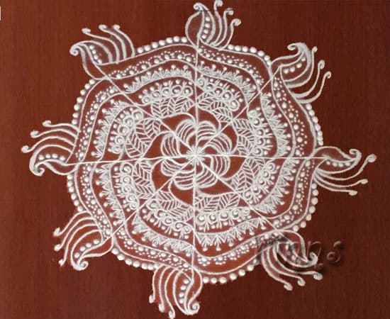Rangoli in White