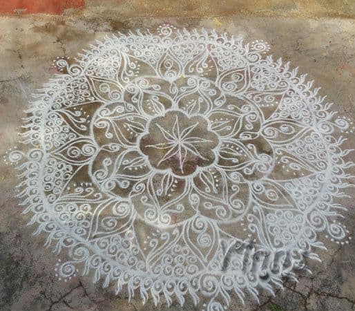 White Rangoli
