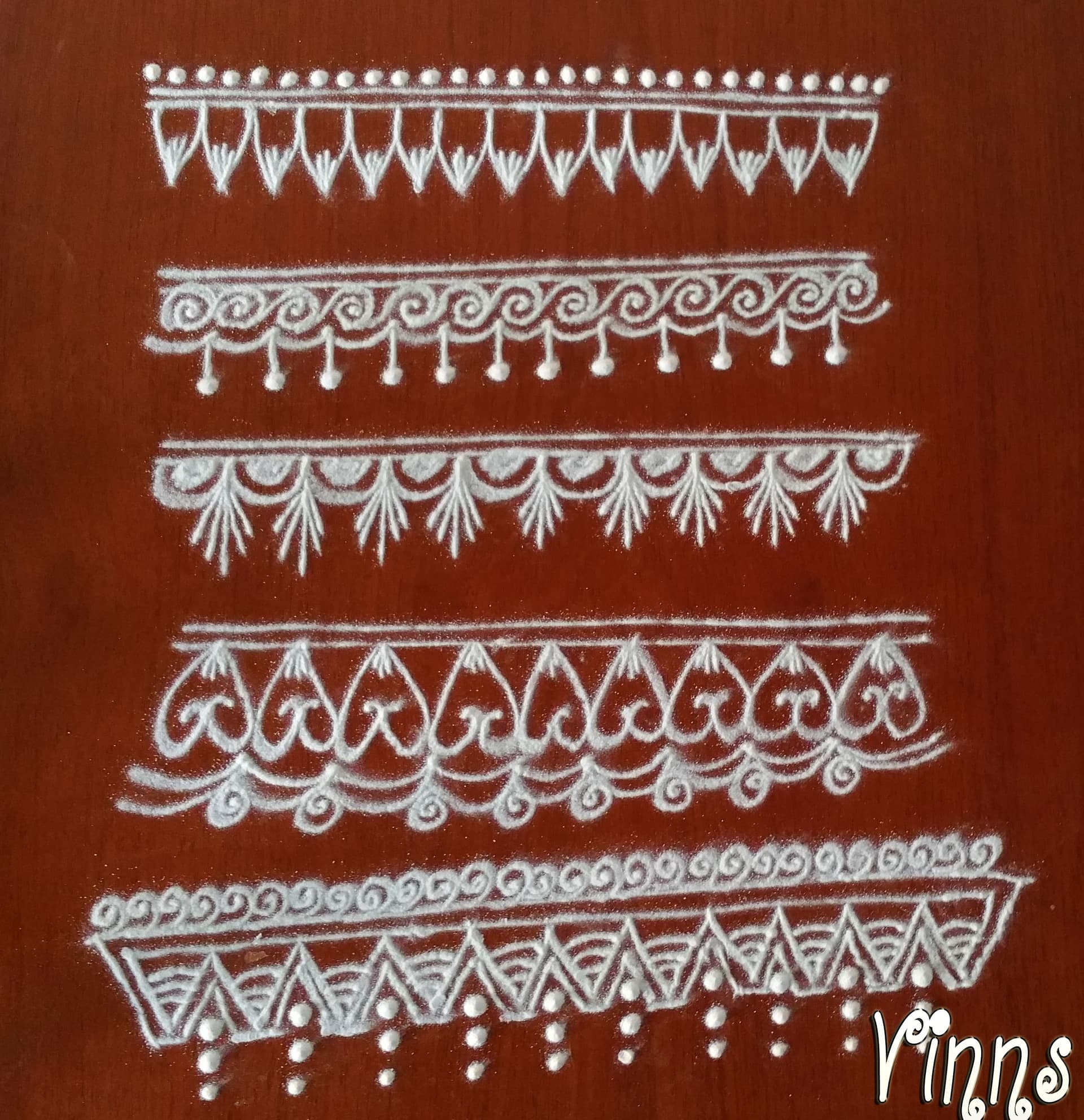 Border Kolams - Mandala Layer designs