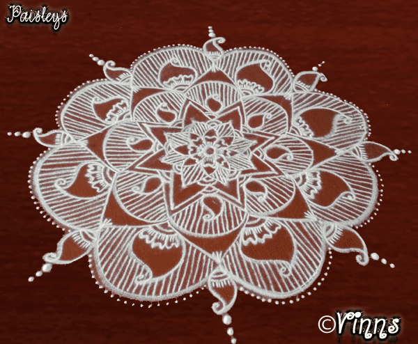 Paisley Rangoli - 3