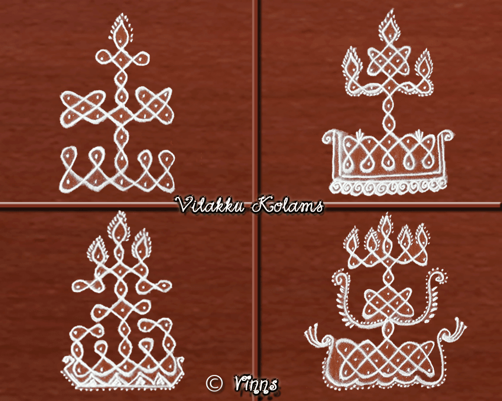Vilakku Sikku Kolam, Diya Rangoli, Karthigai Kolam