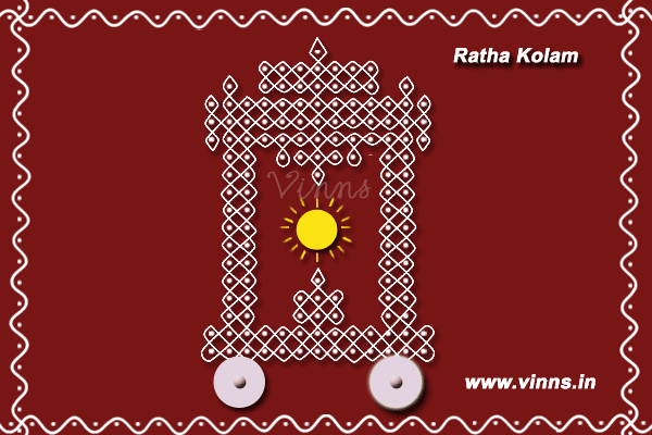 Ratha Saptami - Ratham, Chariot Kolam, Muggulu