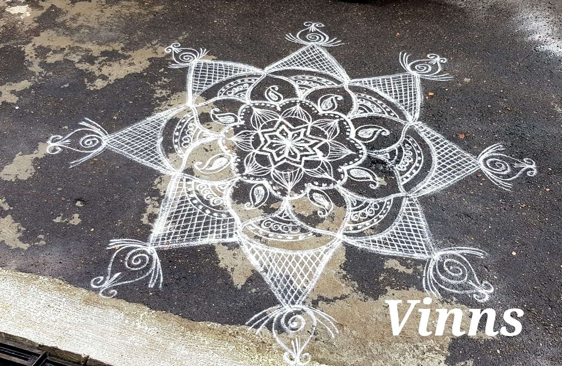 Margazhi Kolam || Chukkalaleni Muggulu|| Dotless Rangoli