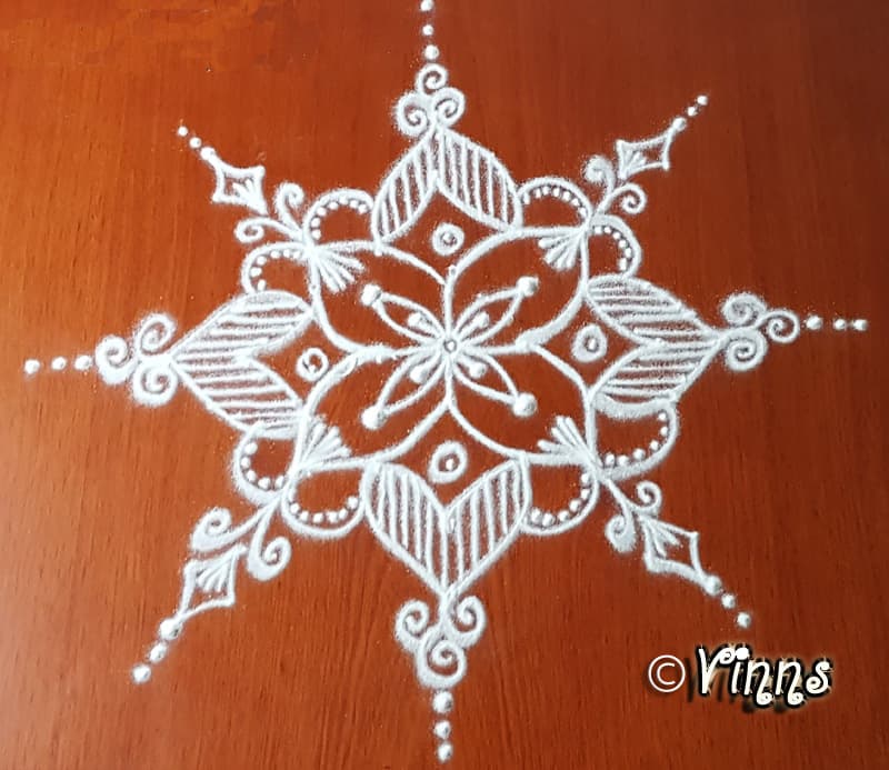 Simple 9 dots Flower kolam || Melika Puspa muguulu || Rangoli