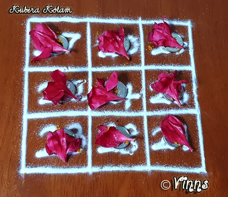 Kubera Kolam || Puja Room Kolam || Pooja Muggulu