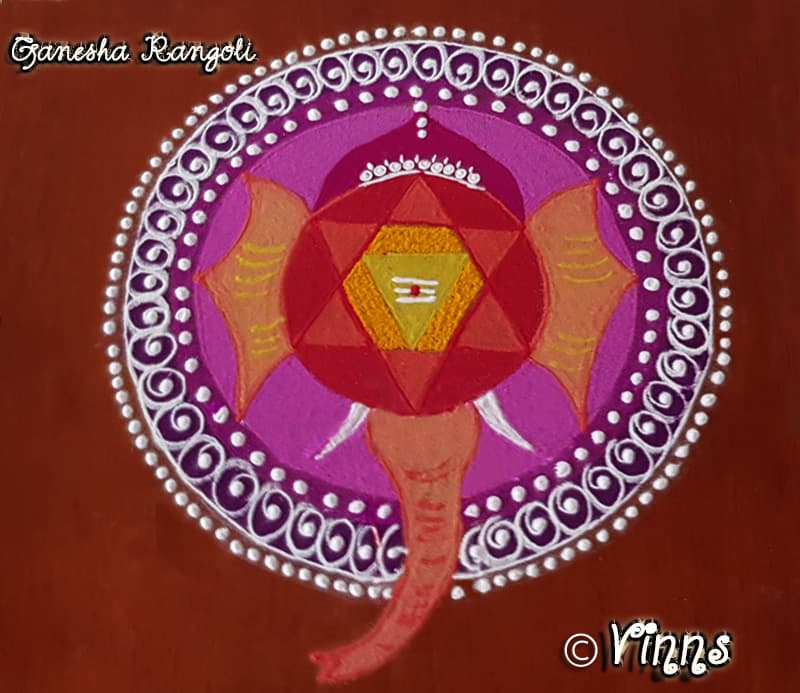 Vinayagar Chathurthi Kolam || Pillaiyar Chathurthi || Ganesh Chathurthi Rangoli || Vinayaga Chavithi Muggulu