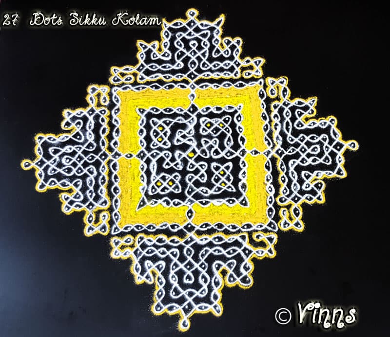 27 Dots Big Margazhi Kolam || Pulli Kolam || Big Tippudu Muggulu