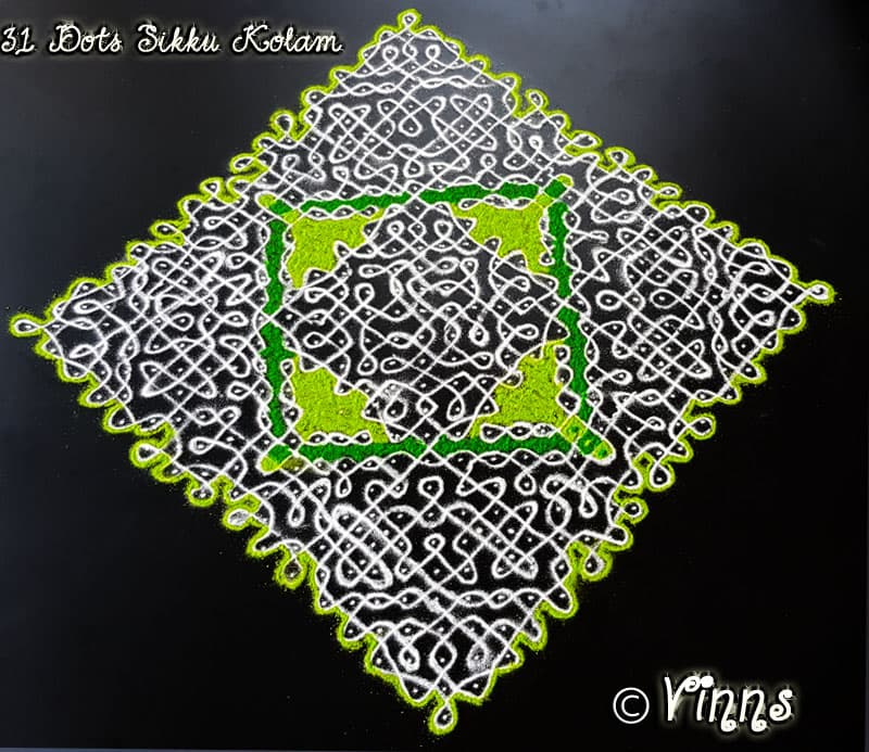 31 Dots Big Sikku Kolam || Margazhi Kolam || Margazhi Pulli Kolam