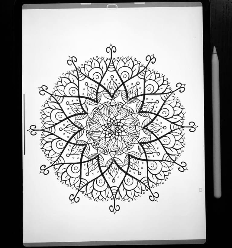 Freehand kolam || Mandala || Round Muggulu || Computer Kolam