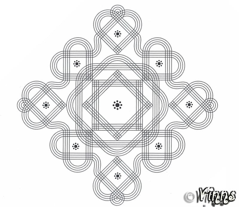 Padikolam || Kanya Kolam || New Design || Navarathiri Kolam || Muggulu