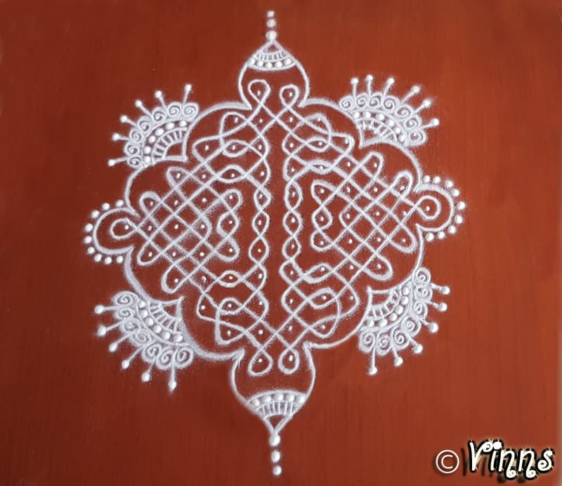 11 Dots Sikku kolam || 11 புள்ளி சிக்கு கோலம்