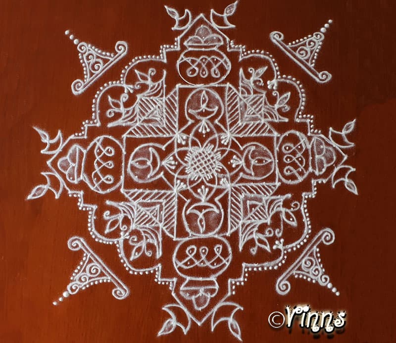 25 Dots Pongal Pot Kolam