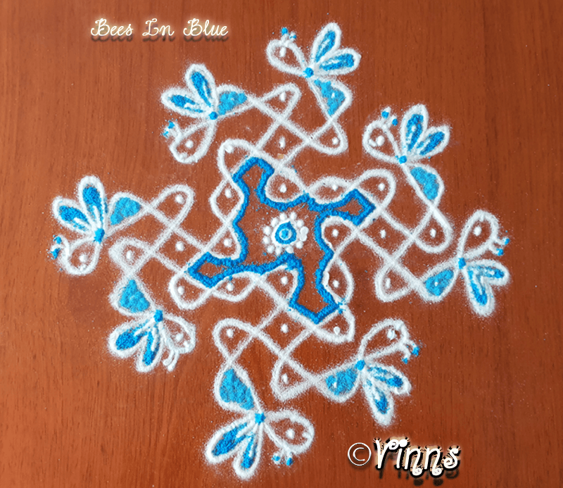 9 Dots Sikku Kolam || Bee Kolam || Tippudu Muggulu || Rangoli