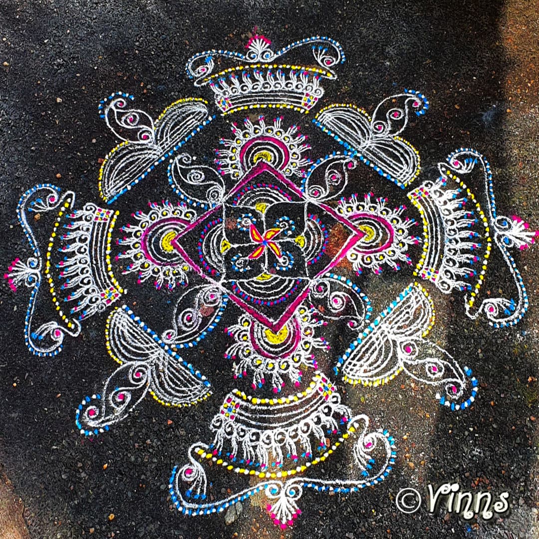 Big Freehand Kolam || Chukkaleni Muggulu || Rangoli