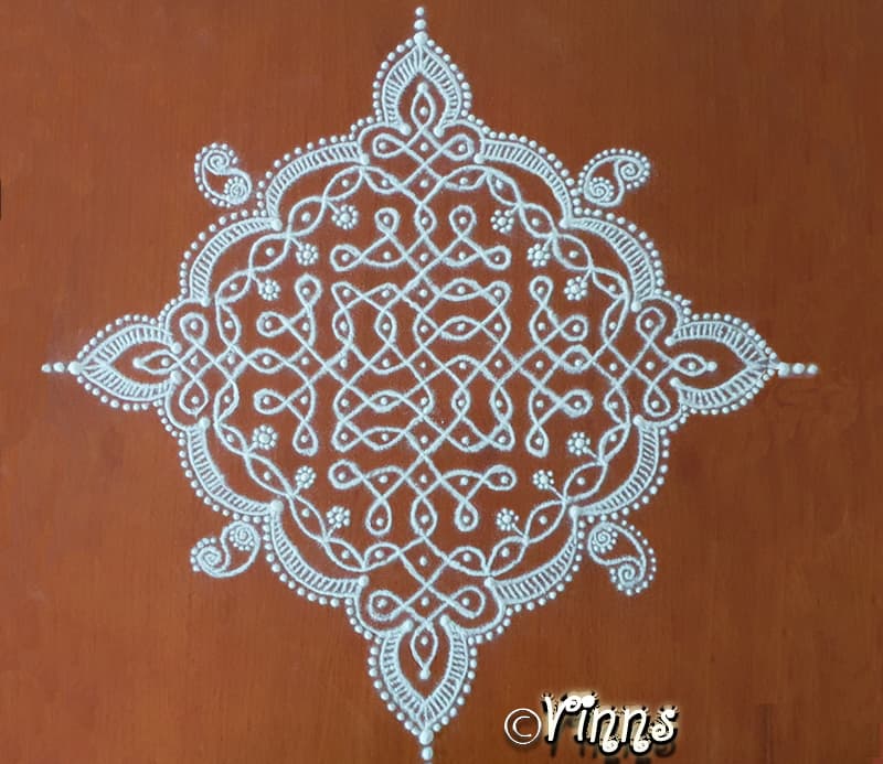 15 Dots Sikku kolam ||15 புள்ளி சிக்கு கோலம்