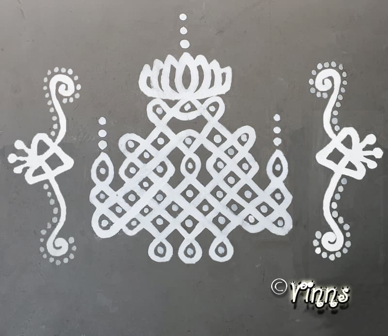 Apartment Kolam || 6 Dots Sikku kolam || Small Tippudu Muggulu
