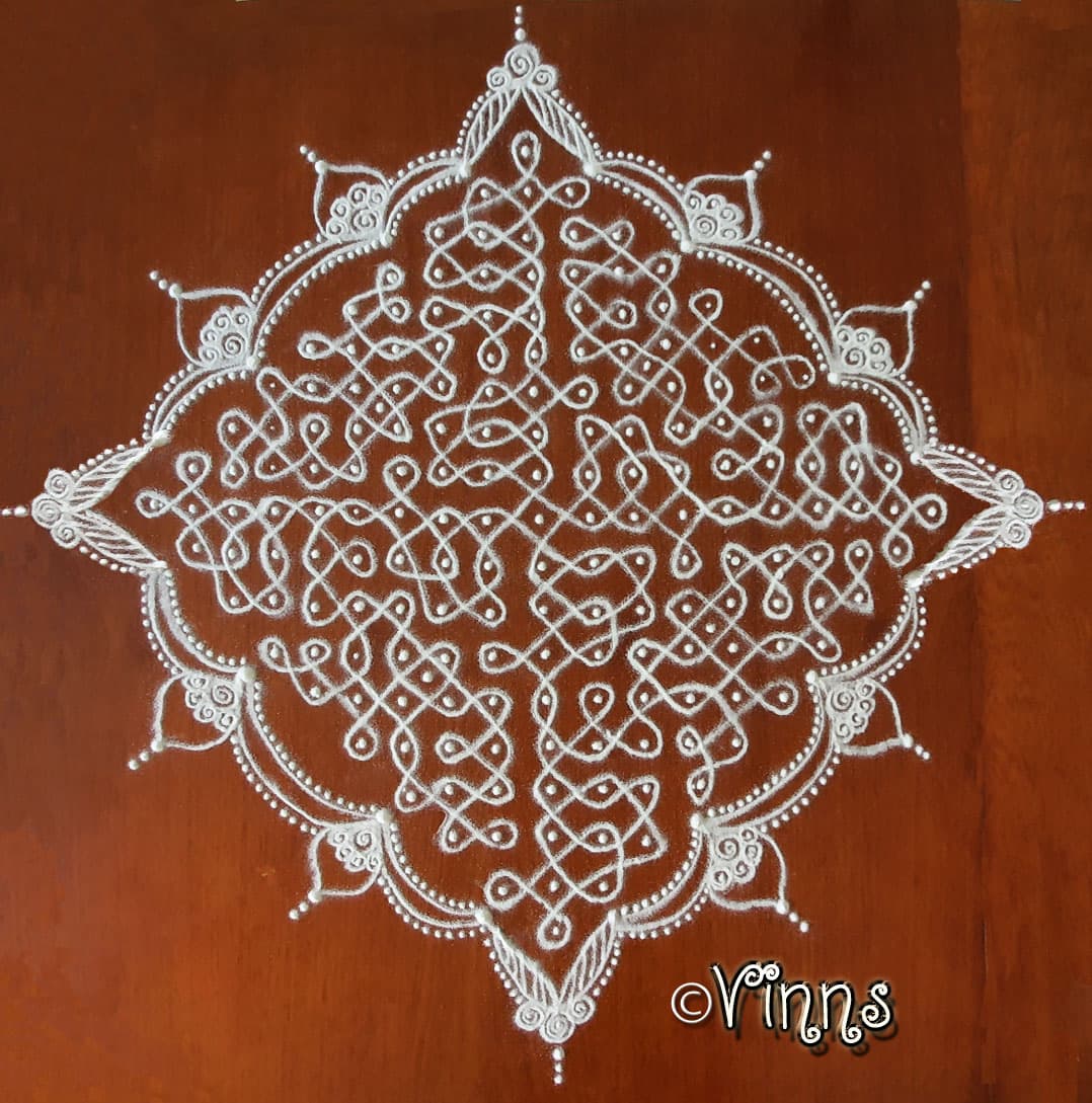 19 Dots Sikku kolam ||Tippudu Muggulu