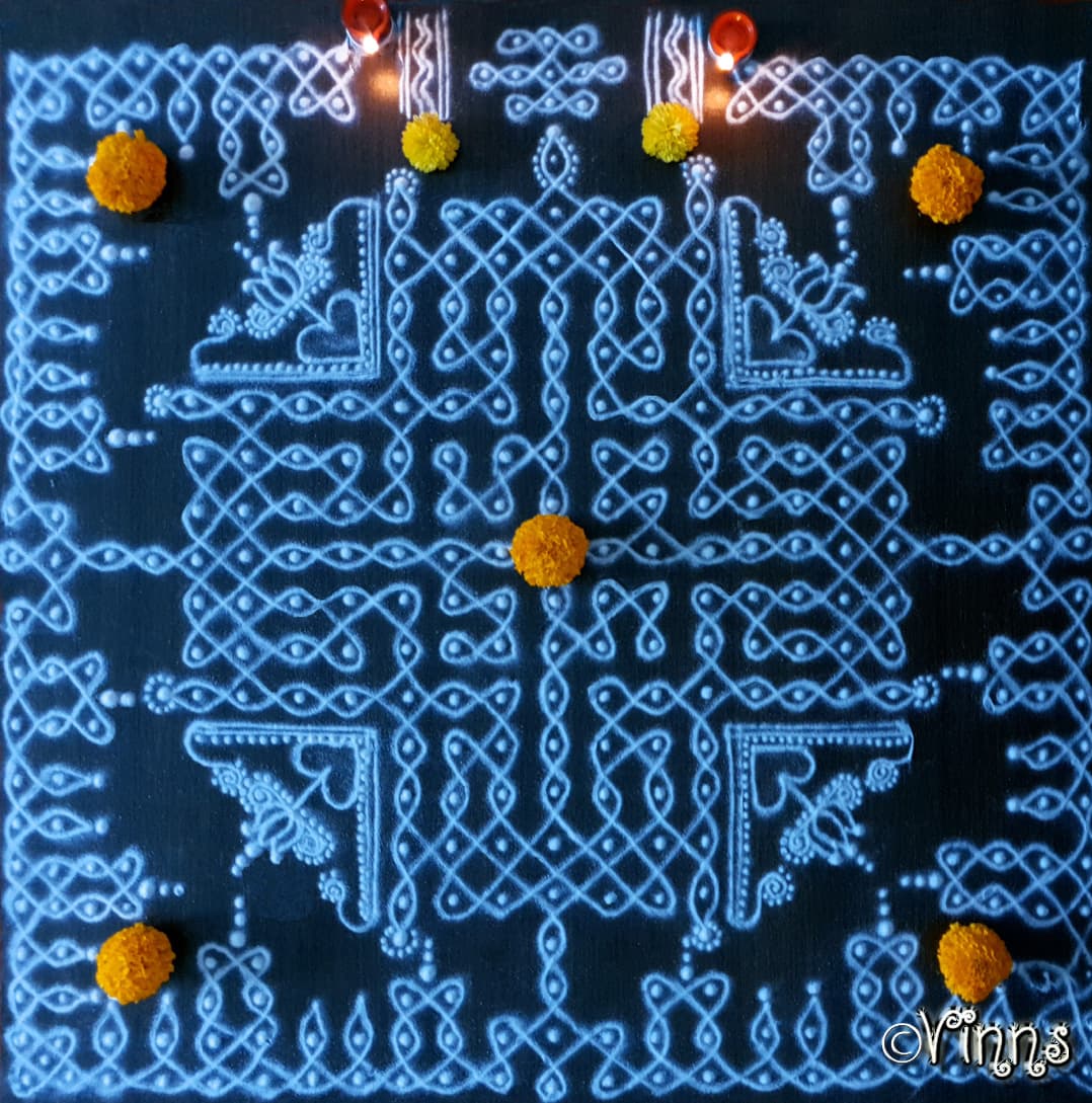 17 Dots Sikku Kolam Margazhi Kolam
