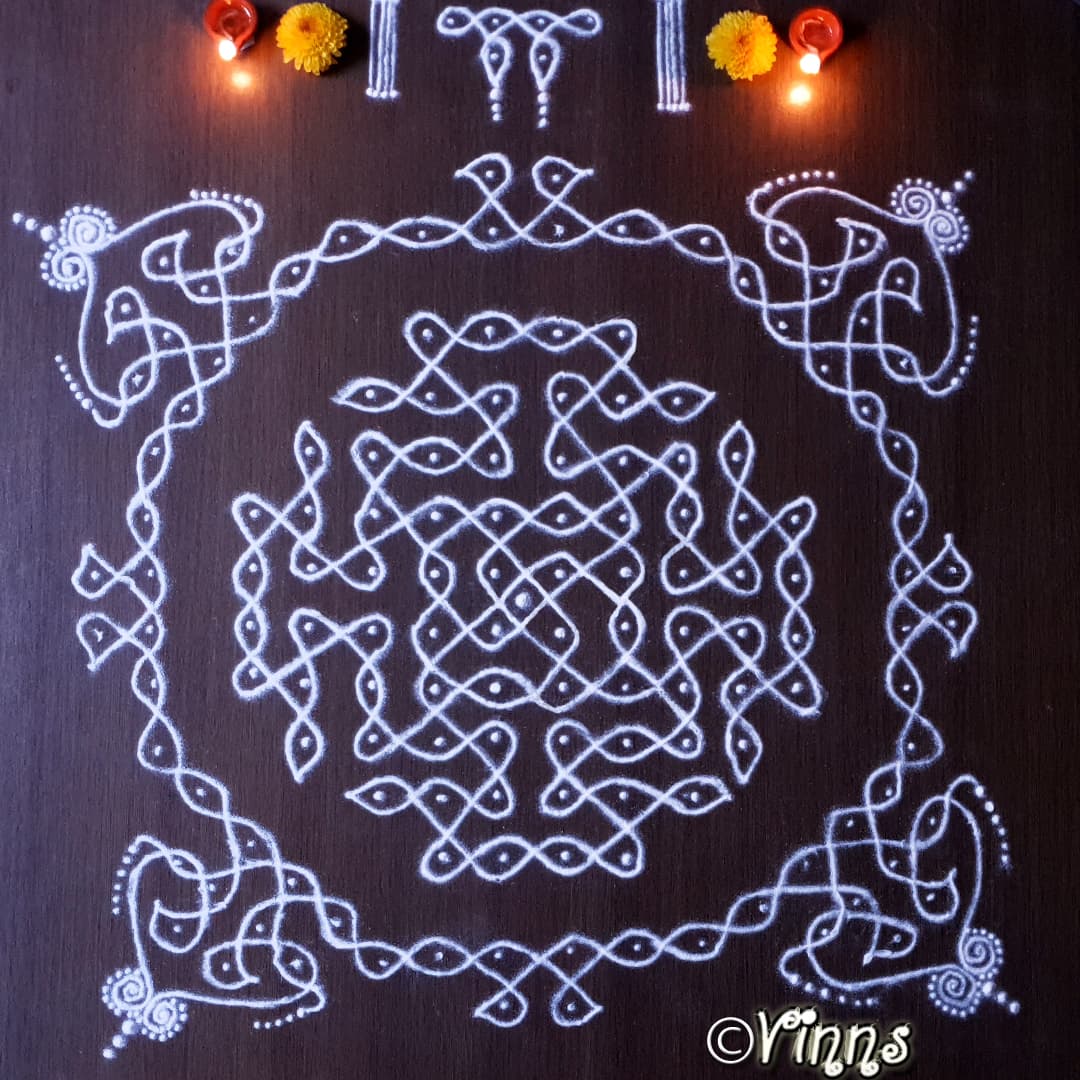 10 Dots Sikku kolam || Brahma Mudi Kolam || Eternal Knot Kolam