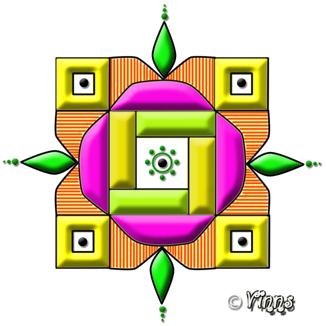 Deepavali Kolam Diwali Rangoli Colour Muggulu