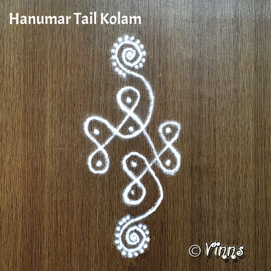 Hanumar Tail Kolam Pooja Room Kolam