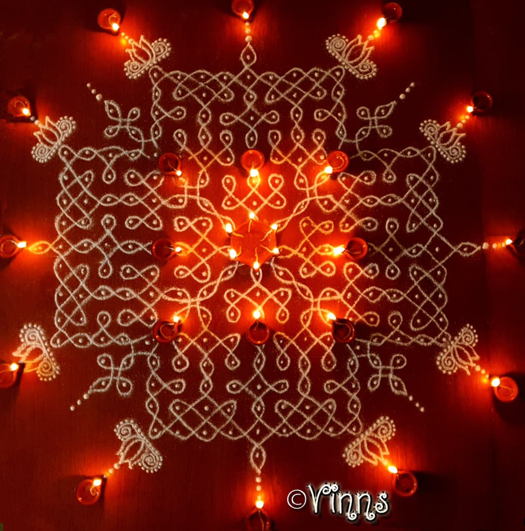 BrahmaMudi Kolam || 19 Dots Sikku Kolam || Karthigai Kolam