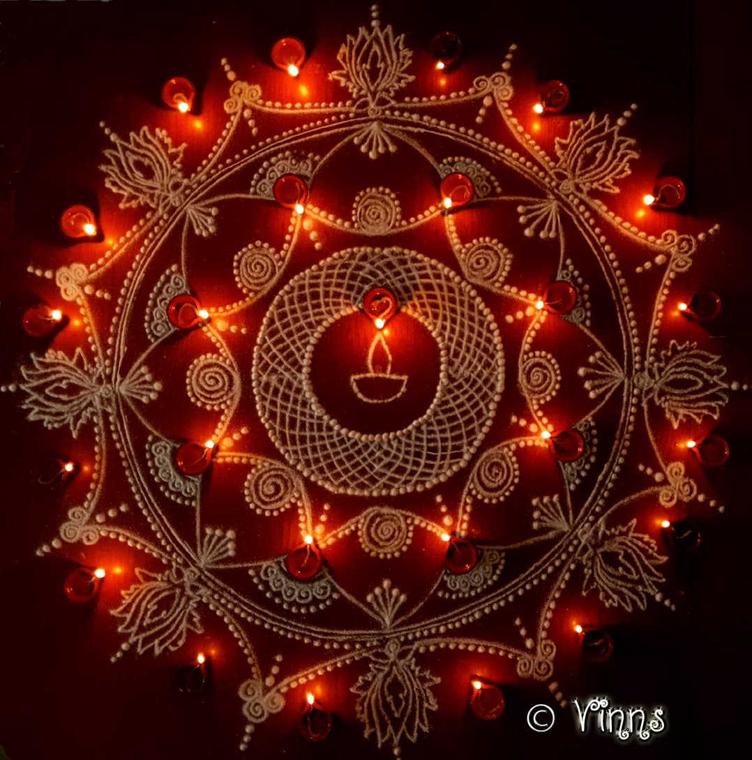 Agal Vilakku Kolam || Karthigai Kolam || Vilakku Kolam