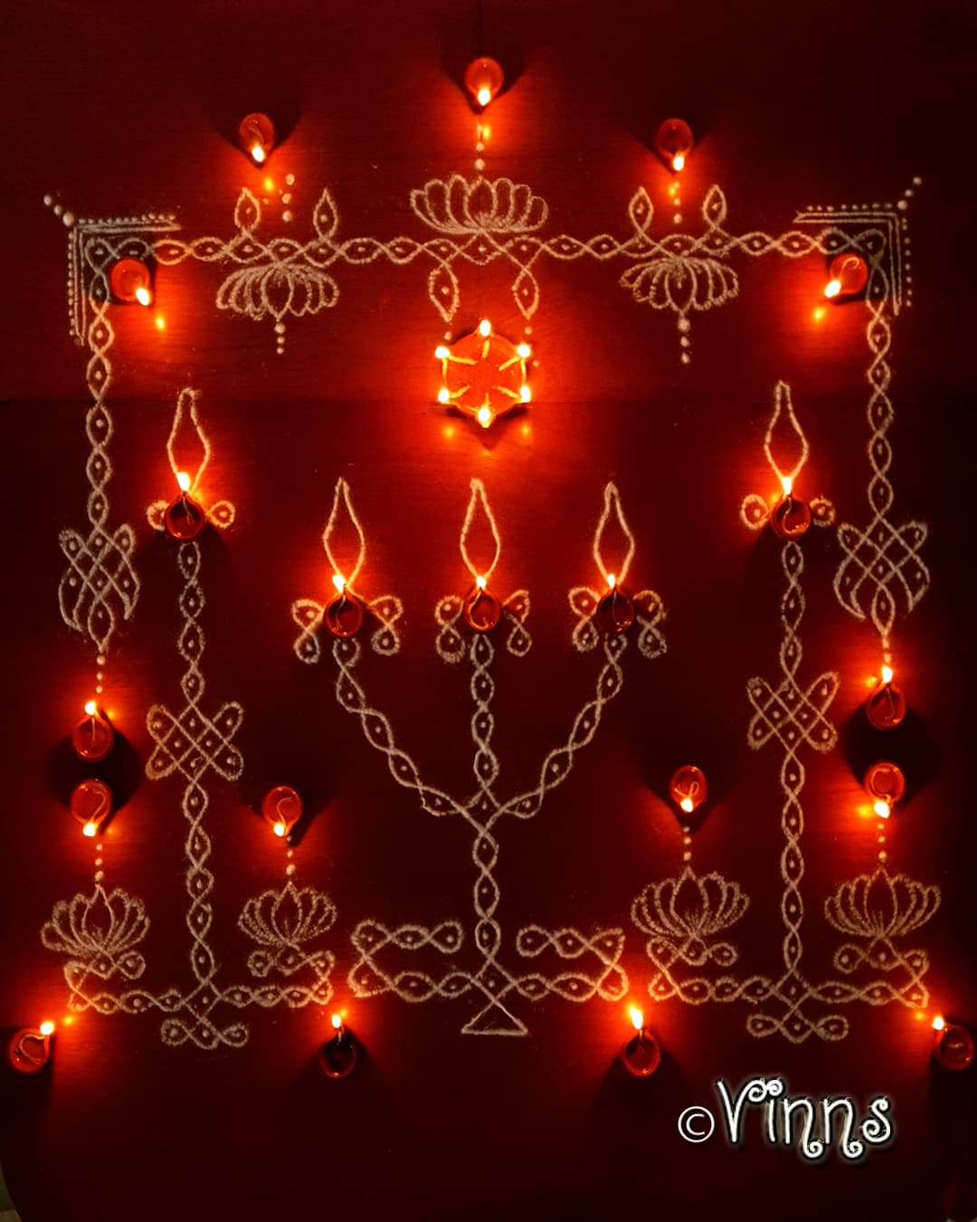 Kavara Vilakku || Karthigai Kolam || Vilakku Kolam