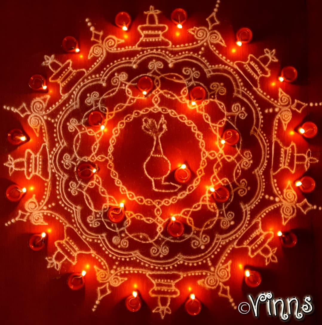 Thoondamani Vilakku || Karthigai Kolam || Vilakku || Sikku Kolam