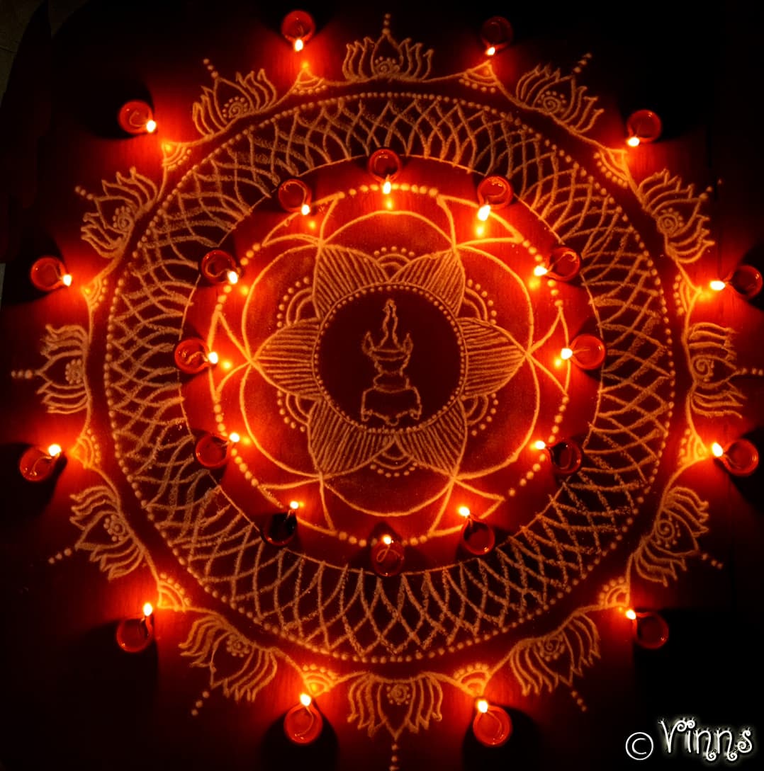 Kubera Vilakku || Karthigai Kolam || Kolam for Kubera