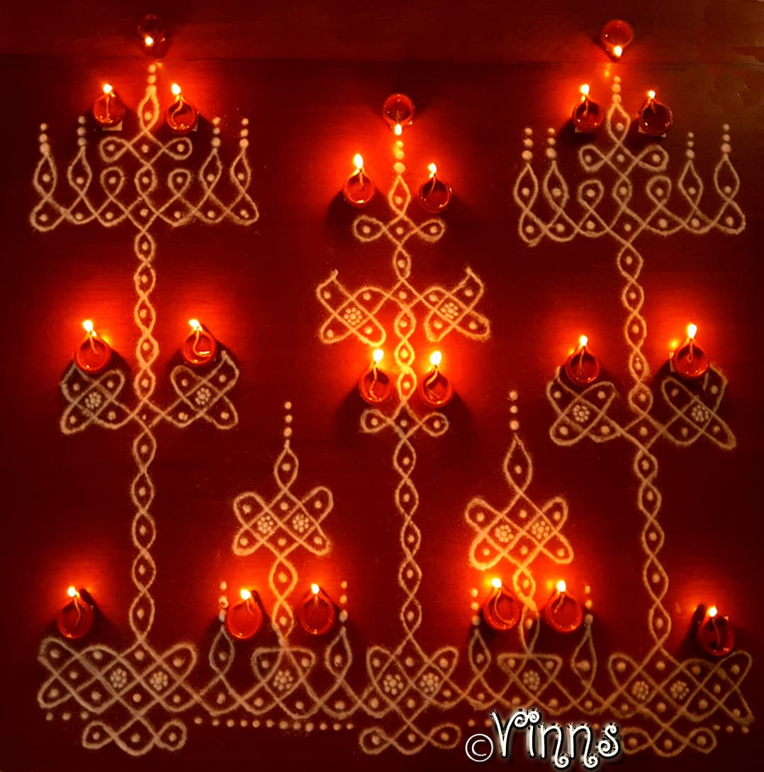 Kuthu Vilakku || Sikku Kolam || Karthigai Kolam