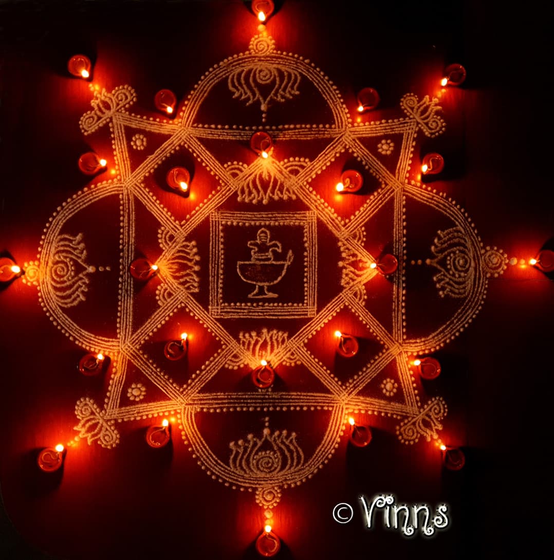 Pradhosha Vilakku || Padikolam || Karthigai Kolam || Vilakku Kolam