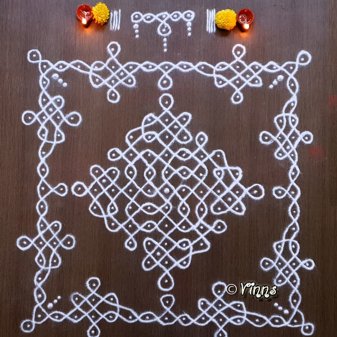 11 Dots Sikku Kolam || Daily Kolam || Tippudu Muggulu