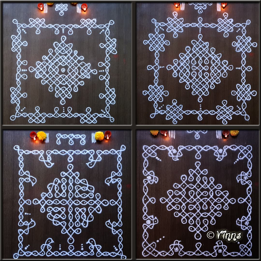 11 dots Sikku kolam collection Daily Muggulu Rangoli