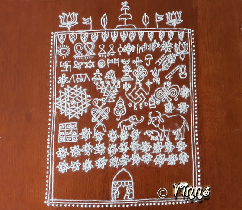 Chathurmasa Gopadma Rangoli || Gopadma Vrata Rangavalli