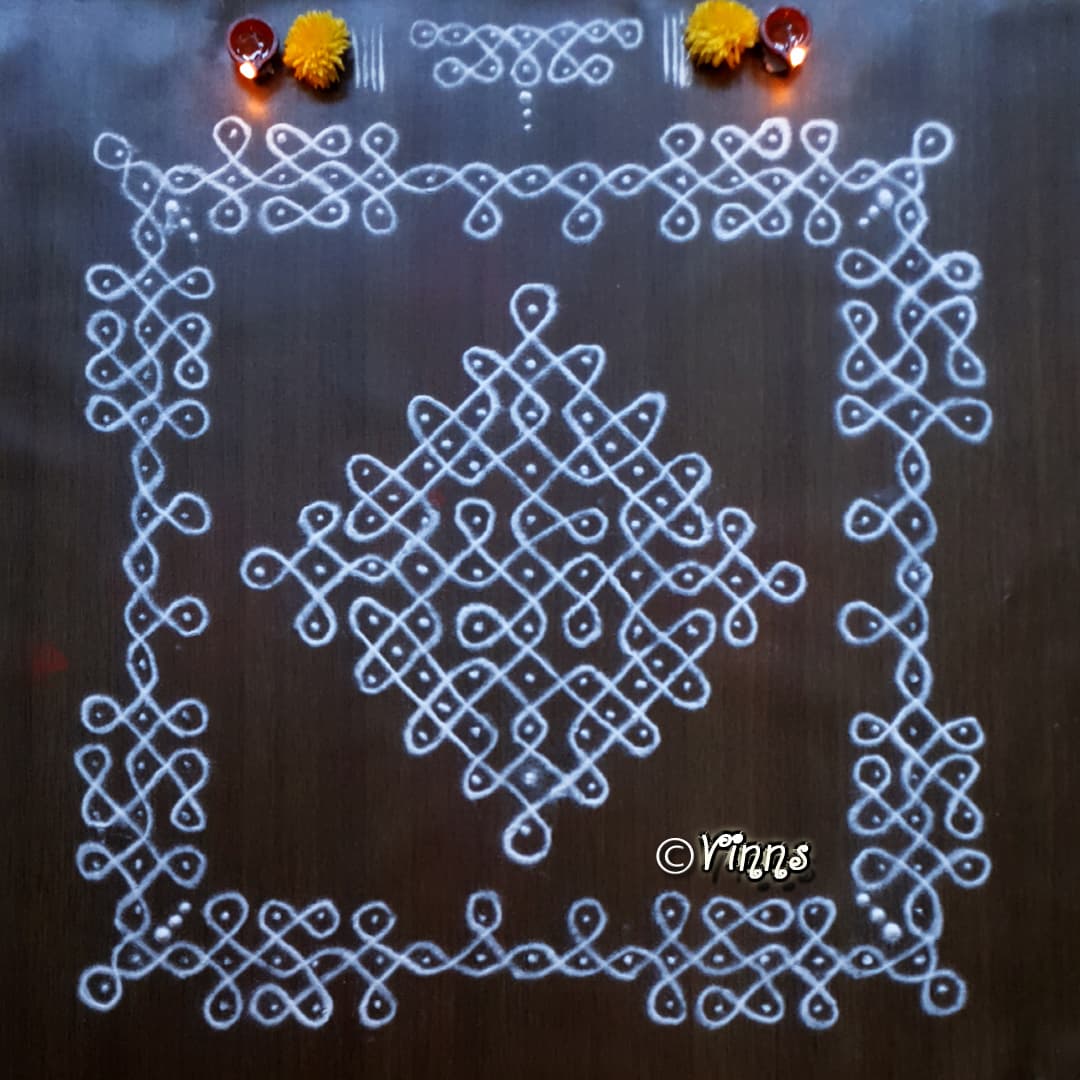 9 dots Brahmamudi || Brahamamudichi kolam || முடிவிலி கோலம்