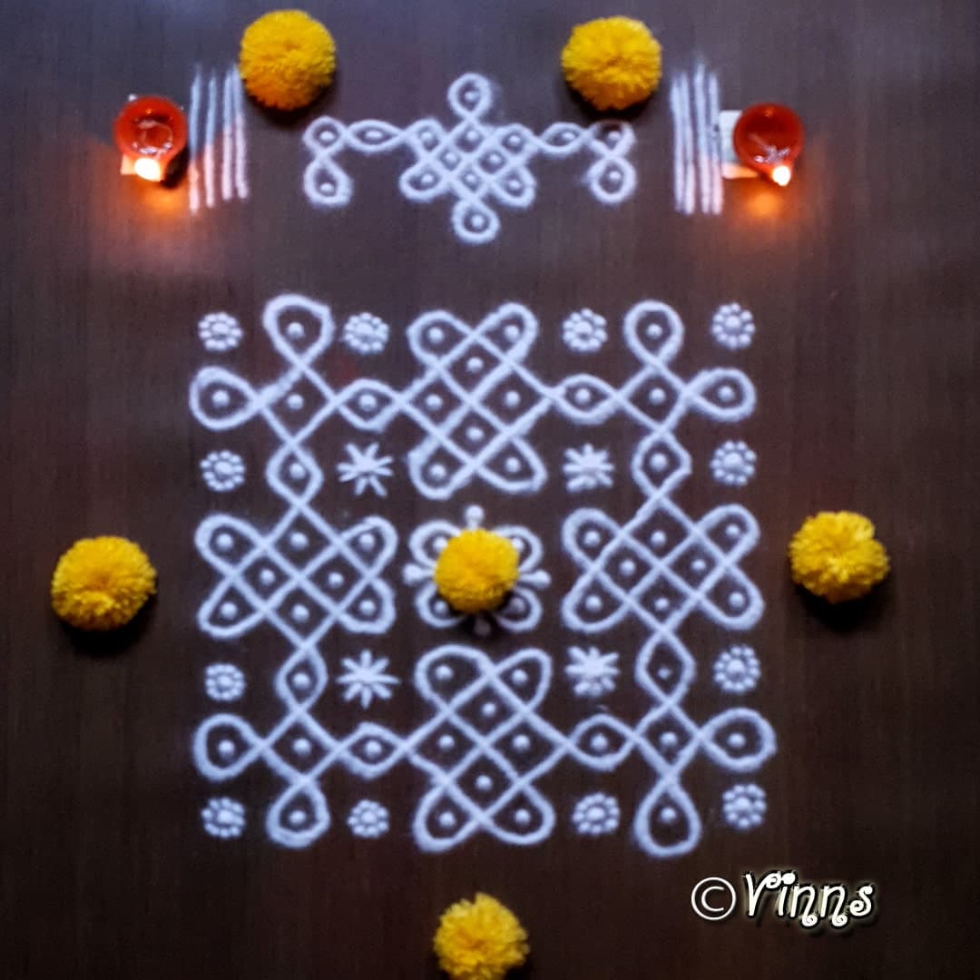 Margazhi Day 5 || Simple 8 dots Sikku Kolam || Easy Margazhi Kolam || Tippudu Muggulu