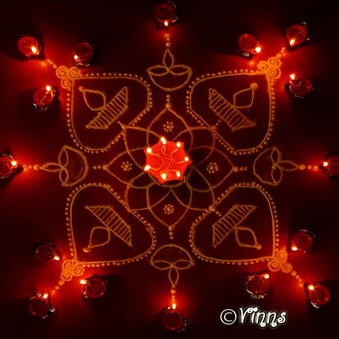 11 dots karthigai deepam kolam || simple and easy lamp kolam || Diya Rangoli