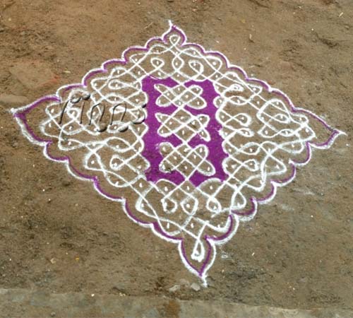 14 dots sikku kolam