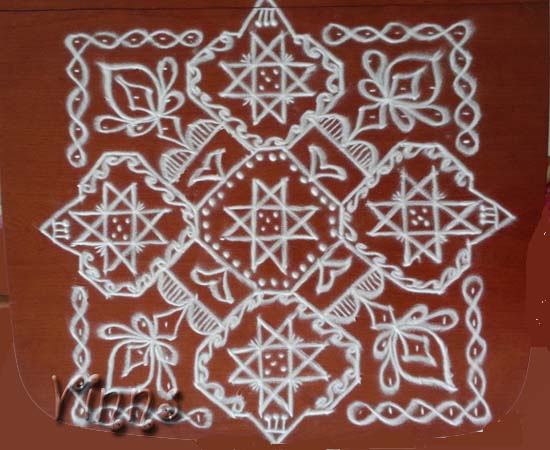 Chukkala muggulu dots kolam