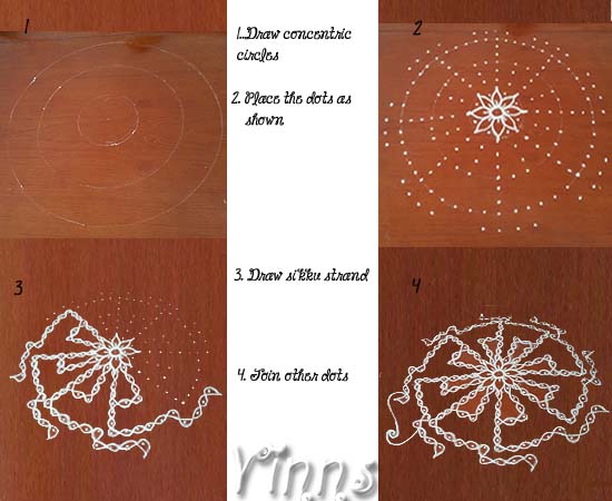 tippudu muggulu, small kolam,