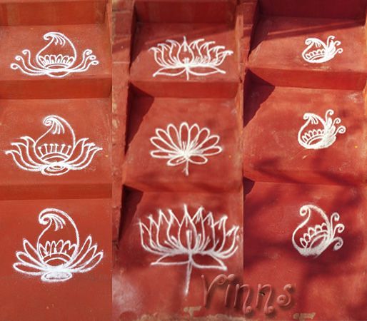 muggulu, rangavalli, small kolam, simple kolam, border kolam